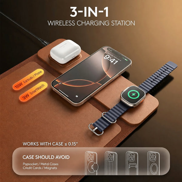 3-in-1 Wireless Charging Laptop Bag for Work, Travel and Everyday Carry