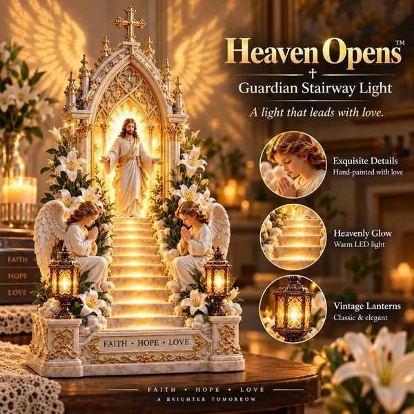 Heaven Opens™ – Step-by-Step Illuminated Jesus Stairway