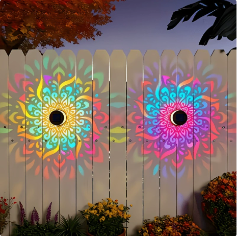 Solar Mandala Light – Stunning Pattern Projection, 2-in-1 Floor & Wall Design