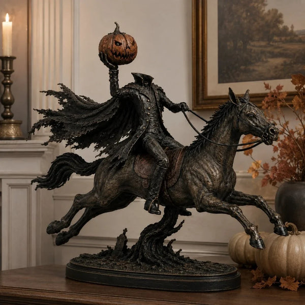 Midnight Chase Headless Horseman LED Statue