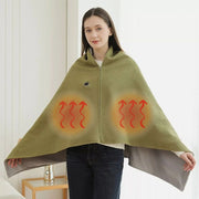 Portable Soft Zipper Electric Heated Blanket Shawl thumbnail 6