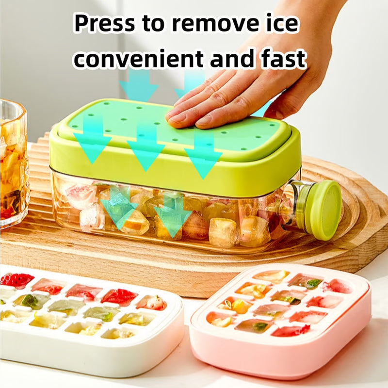 Press-To-Cold Ice Cube Mold & Kettle