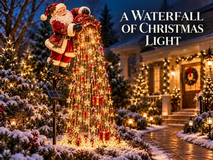 Christmas Starlight Cascade – Solar LED Garden Stake Lights
