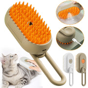 3-in-1 Steam Pet Grooming Brush – Remove Loose Fur & Reduce Shedding thumbnail 1