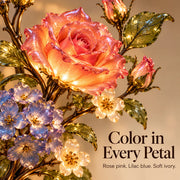 Eternal Bloom – Vintage Rose & Cardinal Table Lamp - Small – 18' Tree thumbnail 3