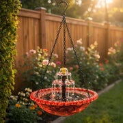 Solar Cascade Hanging Bird Bath Fountain thumbnail 5