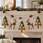 Lighted Woodland Christmas Garland thumbnail 1