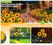 Solar LED Sunflower Garden Lights-29.6inch/74cm thumbnail 17