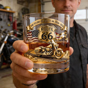 100 Years Of Route Personalized Gifts For Bikers 11oz Whisky Glass thumbnail 5
