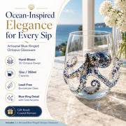 Artisanal Blue Ringed Octopus Glassware thumbnail 11