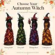 Enchanted Gothic Autumn Witch Figurine thumbnail 10