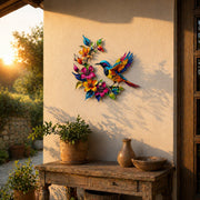 Hummingbird Bloom Metal Wall Art thumbnail 1