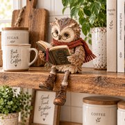 Reading Owl Figurine thumbnail 1
