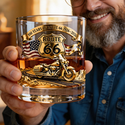 100 Years Of Route Personalized Gifts For Bikers 11oz Whisky Glass thumbnail 2