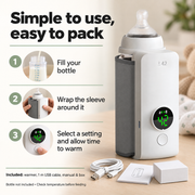Portable Baby Bottle Warmer with Wraparound Sleeve thumbnail 1