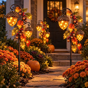 Autumn Acorn Glow™ – Solar Double Acorn Garden Stake Light thumbnail 5