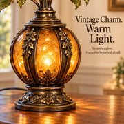 Eternal Bloom – Vintage Rose & Cardinal Table Lamp - Small – 18' Tree thumbnail 4