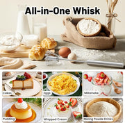 Stainless Steel Hand-Push Rotary Whisk Food-Grade Rust-Resistant Kitchen Utensil thumbnail 6