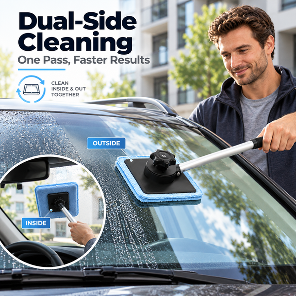 Dual-Sided Magnetic Windshield Cleaner – Clean Both Sides at Once