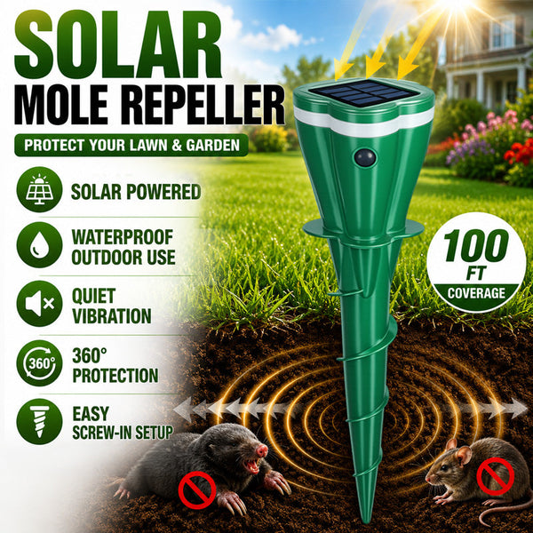 Solar Powered Waterproof Screw Mole Repellent