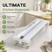 Kitchen Aluminum Foil Paper Plastic Wrap Storage Cutting Box thumbnail 1
