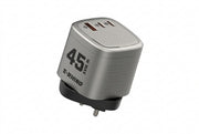 Global Travel Charger (45W, 3-Port, GaN, Integrated Rotary Plug) thumbnail 1