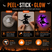 🎃 Halloween LED Silhouette Wall Light Stickers thumbnail 5