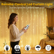 Remote-Control Led Curtain Light-9.8*9.8 FT thumbnail 4