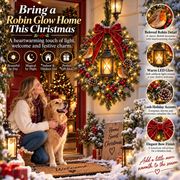 A Robin Glow™ – Lighted Robin Christmas Wreath thumbnail 6