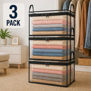 Portable Large Heavy-Duty Thick Plastic Clear Storage Box with Hinged Lid | Home, Travel & Camping thumbnail 10