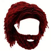 Handmade Punk Style Beanie with Attached Straight Hair Wig and Knitted Beard – Funny Winter Hat with Hair & Beard for Men | 🎁Free Shipping on Orders Over $50 thumbnail 7