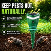 Solar Powered Waterproof Screw Mole Repellent thumbnail 2