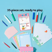 Rainbow Scratch Painting Kit with Paints Pens Scraper thumbnail 6