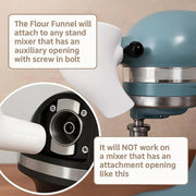 Flour Funnel for Kitchen Aid Stand Mixer thumbnail 3