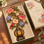 Eternal Bloom – Vintage Rose & Cardinal Table Lamp - Small – 18' Tree thumbnail 5