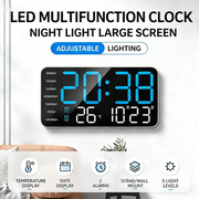 Multifunctional decorative LED digital wall clock, the limitless digital clock for the modern Norwegian home thumbnail 1