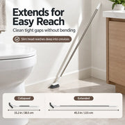 Adjustable Length Stainless Steel Telescopic Long Handle Crevice Cleaning Brush thumbnail 5