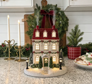 Christmas House Essential Oil Diffuser – Glowing Holiday Decor with Chimney Mist thumbnail 13