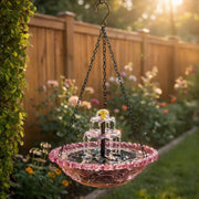 Solar Cascade Hanging Bird Bath Fountain thumbnail 2
