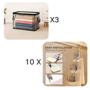 Portable Large Heavy-Duty Thick Plastic Clear Storage Box with Hinged Lid | Home, Travel & Camping thumbnail 19