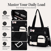 Large-Capacity Multi-Pocket Canvas Tote Bag thumbnail 2