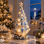 Coastal Christmas Seashell Tree Projection Lamp thumbnail 1