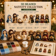 ✝️3D Beaded Nativity Collection DIY Kit – Handmade Christmas Faith Craft Set (8-Piece Set) thumbnail 1