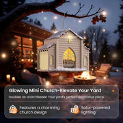 Church-Shaped Metal Solar Bird Feeder thumbnail 4