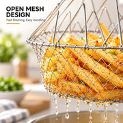 Foldable Stainless Steel Frying Basket & Colander ✨ thumbnail 6