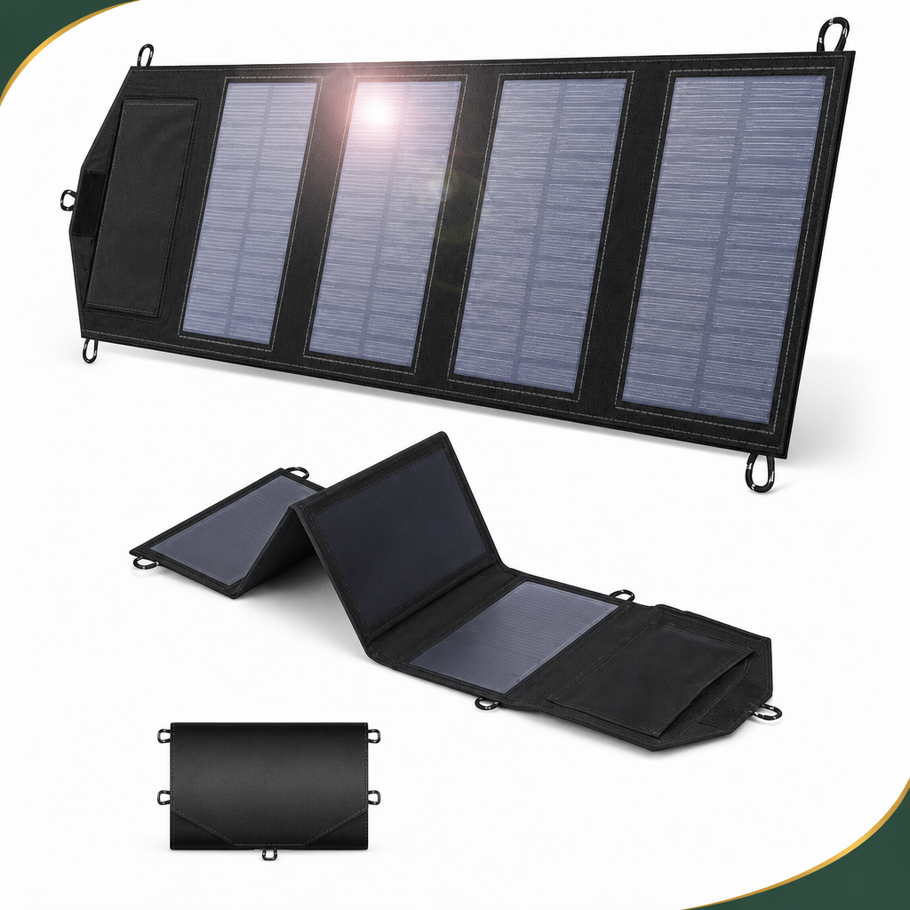 10W Foldable Solar Panel Charger with Dual USB for Camping and Emergencies