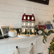 Christmas House Essential Oil Diffuser – Glowing Holiday Decor with Chimney Mist thumbnail 14
