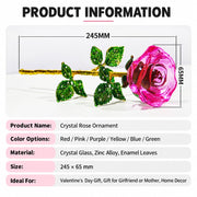 Eternal Crystal Glass Rose thumbnail 4