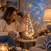 Coastal Christmas Seashell Tree Projection Lamp thumbnail 4