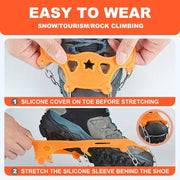 Ice Cleats for Shoes – Anti-Slip Snow Grips for Winter Walking & Hiking thumbnail 4